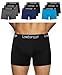 XL Gurt günstig Kaufen-Lowbangge Boxershorts Herren Baumwolle (9er Pack) Unterhosen Männer mit komfortabler Schnitttechnik und Gürtel mit Markenlogo (Gr. S - 4XL)