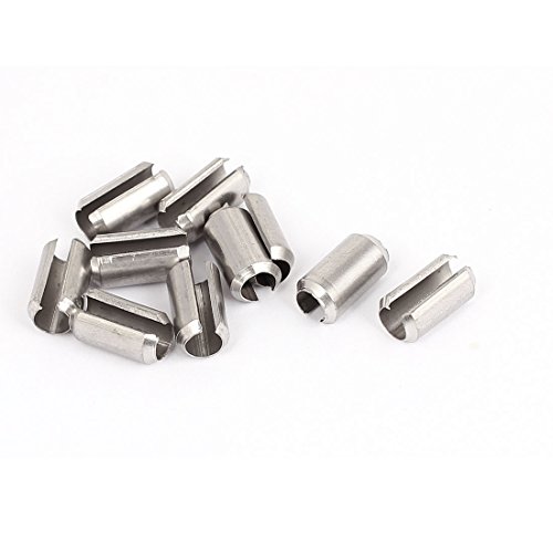 Aexit M8x16mm 304 Clamps Stainless Steel Split Spring Roll Dowel Pins Strap Clamps Fasteners 10Pcs