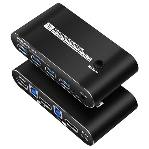 kvm switch displayport 2ports 1440p kvm switch displayport 1 monitor 2 computer 240hz dp kvm switch 144hz kvm switch 1 monitor 2 computer dp 1440p 120hz 144hz 165hz 240hz FreeSync G-SYNC Daoistek