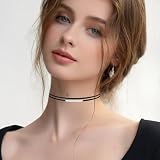 ClcIosis 6 Stück Choker Kette Damen, Schwarz Velvet Halsband Frau Elegantes Mehrschichtiges Design Für Dancing Geburtstag Party Cosplay