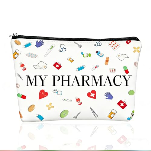 WZMCYGJ Medicine Storage Pouches Medicine Bag for Traveling Zipper Cosmetic Bags for Daily Use Storage Pouch Portable Toiletry Nurses Women Men