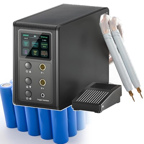 Image of UILMLIO Capacitor Battery Spot Welder,Pro Spot Welder, Automatic & Foot Pedal Two Modes Battery Farad Welding Equipment for Battery Pack Building
