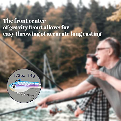 Innappro Ice Fishing Lures, Minnow Tail Fishing Spinner Baits With Copper Blade, Rooster Tail Fishing Spinner Lures, Buzz Fishing Bait For Freshwater Saltwater Fishing Gifts For Men #TOP4