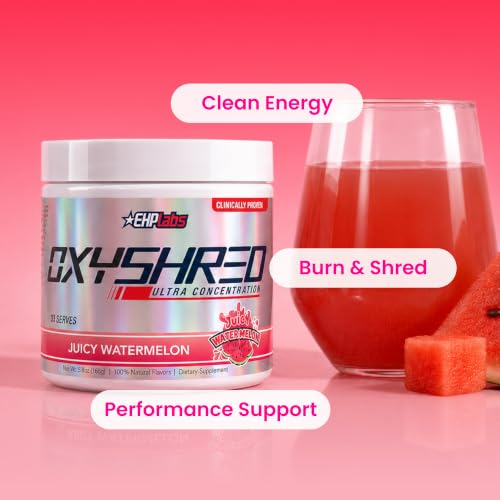 Image of EHP Labs OxyShred Pre Workout Powder - Juicy Watermelon, 33 Servings