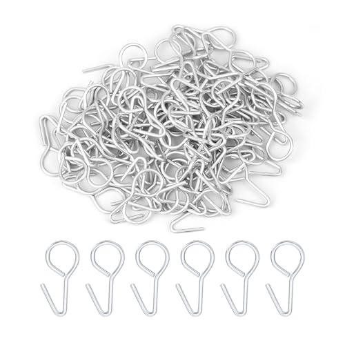 CGEAMDY 100 Stück Autositzbezugshaken, Metall S Haken Auto Sitzbezüge Haken, Routine-Autositzbezug-Befestigungshaken, Auto Innen Installieren Sitzbezüge S Haken Ringe