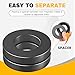 TRYMAG Ferrite Big Ring Magnet, Round Ceramic Magnets with Hole, OD2.36 x ID1.26 x 10mm, Large Magnets Heavy Duty for DIY, Science Projects Industria-Pack of 8