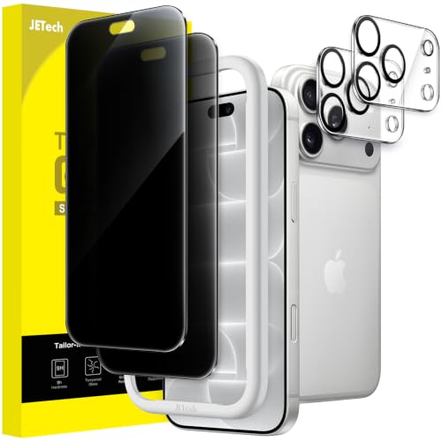 Image of JETech Privacy Screen Protector + Camera Lens Guard for iPhone 18 Pro Max