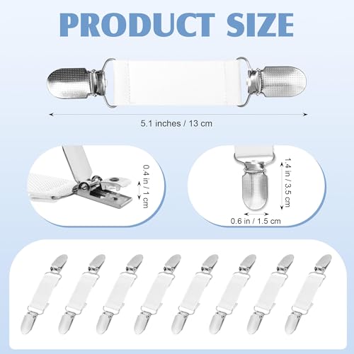 Image of URATOT 8 Pieces Dress Clips Back Cinch Set,Shirt,Sweater,Clothes,Hat,Mitten,Shawl,Waist Clips for Women Men