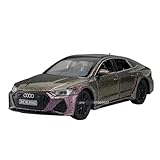 GIHGWMBED Diecast 1:32 for Audi RS7 A4 Scale Diecast Alloy Car Models Collectible Metal Vehicle Ornaments Decorative Souvenirs Keepsake(RS7 Purple to Gold)