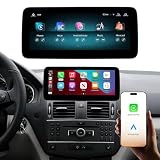 YolanAuto Wireless Carplay/Android Auto 10.25'' Multimedia Radio Linux Touch Screen per Mercedes Benz C W204 NTG4.0 2008-2010, AirPlay/Auto ink/USB HD Risoluzione 1920 x 720
