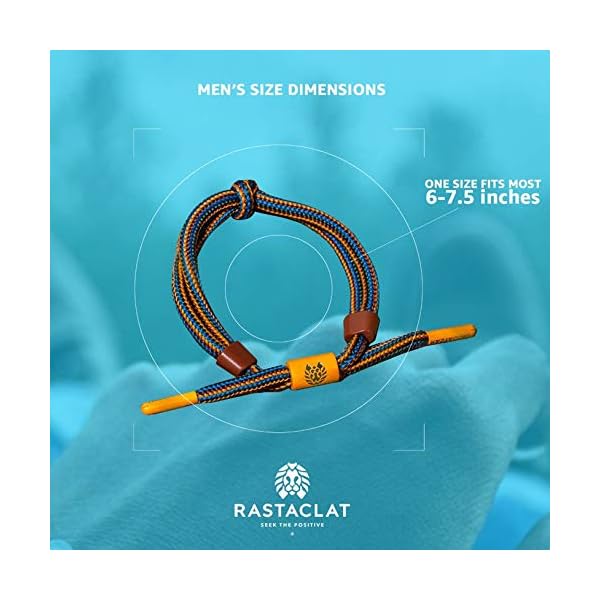 Rastaclat-Mens-Braided-Bracelet-100-Polyester-MediumLarge Rastaclat Original Hand Braided Onyx II Men's Adjustable Bracelet for All Ages