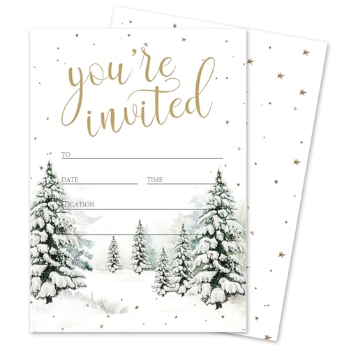 Tarjetas de invitación de Navidad Whaline para baby shower, cumpleaños y fiestas de invierno