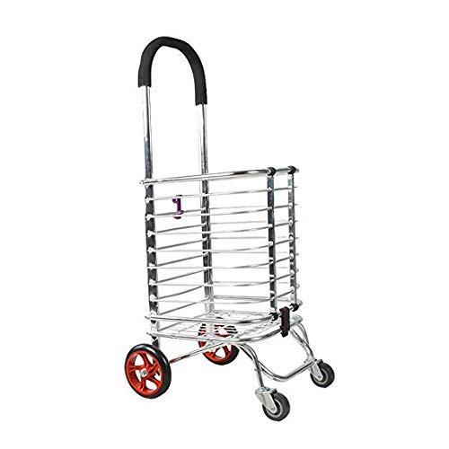 Chariot de magasinage résistant aux charges lourdes solution avec ce châssis pliant aluminium