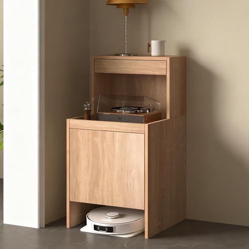 Nordivo Robot Vacuum Storage Cabinet Brown | Soft-Close