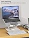 ALASHI Laptop Stand for Desk with 360° Rotating Base, Multi-Angle Adjustable Laptop Stands, Foldable Laptop Riser Compatible with 10 to 15.6 Inches PC Computer, White