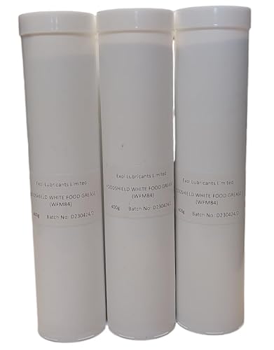 Image of EXOL FOODSHIELD WHITE FOOD GREASE, 3 X 400GM WHITE FOOD SAFE GREASE CARTRIDGES