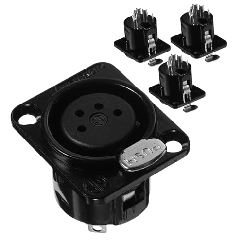 Conector XLR 4 pines Mikinona metálico y resistente contra interferencias