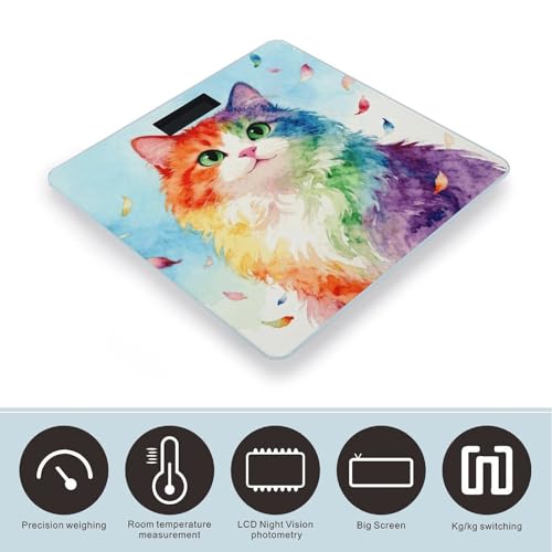 Báscula digital precisa y estable para baño con pantalla LCD miniatura 3