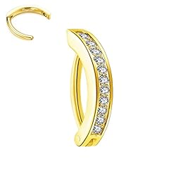 Gold Diamonds,14G 12mm