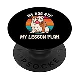 Mon chien a mangé mon plan de leçon | Funny Teacher Who Loves Dogs PopSockets PopGrip Interchangeable