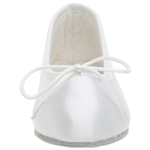 Dempsey Marie White Satin Ballet Flat Baby Girl's Shoes (Little Girl's 10.5, White) #TOP3