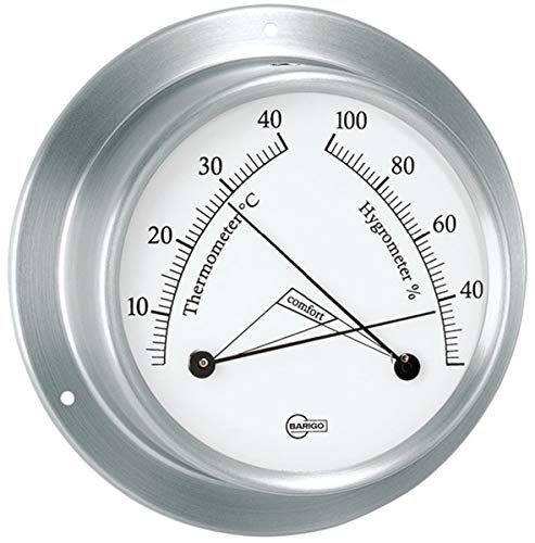 Hygro-thermomètre Barigo Sky appareil de mesure intérieur en acier inoxydable