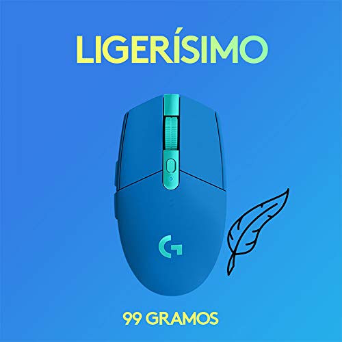 Mouse Gamer Sem Fio Logitech G305 LIGHTSPEED com 6 Botões Programáveis e Até 12.000 DPI - Azul