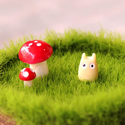 Zerodeko 12 peças brinquedo cogumelo de madeira mini cogumelos decoração miniaturas de cogumelo esta