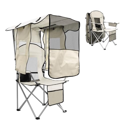 Camping Chair with Canopy Shade Portable Folding