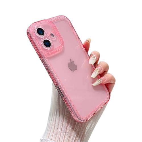 Coque iPhone 16 Plus paillettes rose pour soirées et quotidien