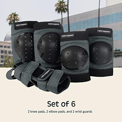 Retrospec Knee Pads, Elbow Pads & Wrist Guards for Men, Women & Kids - Protective Gear for Skateboarding, Roller Skate, Rollerblade, BMX & Scooter - Multi Sport Pad Set - Image 5