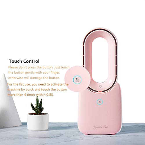 Misby Bundle – 2 Items 11.8 Inch Bladeless Fan (Pink) + Coffee Cup Warmer Set (Black) #TOP3