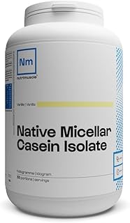 Visuel du produit : Isolat de Caséine Micellaire 92% - 1 kg Vanille - Origine France - Lait français - Idéal en sèche - Assimilation lente - Musculation
