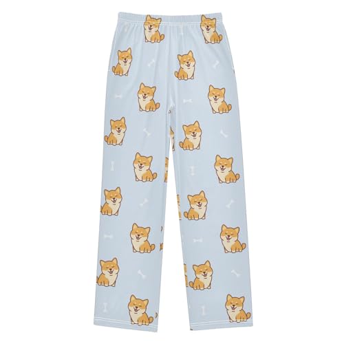 ZZKKO Cute Shiba Inu Dogs Boys Pants for Kids Jogger Pants with Pockets S-XL