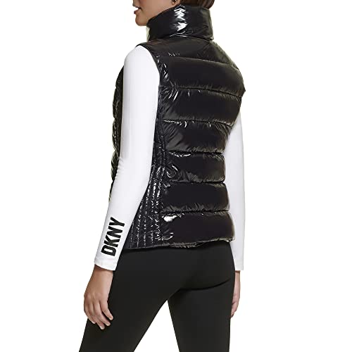 DKNY Women's Logo Drawstring Puffer Vest3