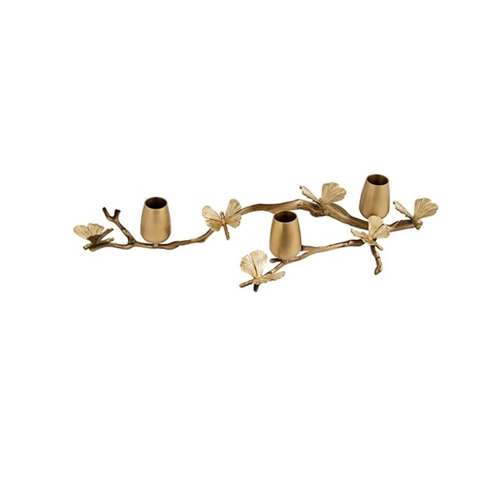 Candlelight Stand Light luxury romantic brass candle holder retro decorative three-head candlestick ornaments Candle Sticks Holder