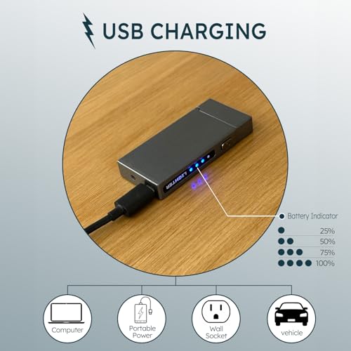 Encendedor Eléctrico Doble Arco Plasma USB Recargable miniatura 6