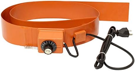 BISupply Silicone Heater Pad Drum Electric Heat Wrap Hot Heating Pad for 55 Gallon Barrel, 120V 1200 Watt – 3x70in