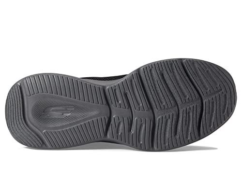 Skechers Homme 232591 Bkcc Basket, Bordure en Cuir Duraleather Noir, 43 EU