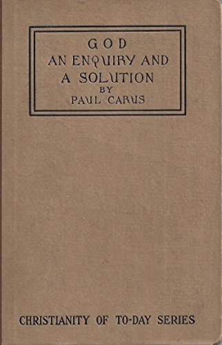 God - an Enquiry Into the Nature of Man's Highe... B00MMKICI8 Book Cover