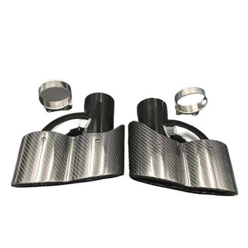 Tubo de escape de coche doble para solucionar colas oxidadas con carbono negro de 48mm