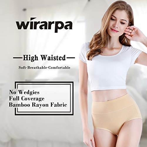 Image of wirarpa Women's Modal Underwear Soft High Waist Briefs Ladies Panties 4 Pack (Regular & Plus Size)