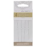 The Beadsmith Basic Elements Składane igły do oczu, długość 6 cm, elastyczny, skręcony drut, duże oko, łatwe do nawlekania, 4 cienkie igły