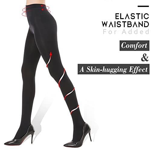 Image of YAGAXI Opaque Control Top Pantyhose for Women High Waist 70D Women's Tights