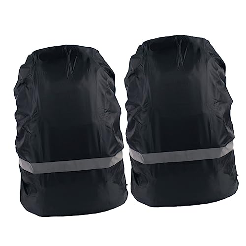 GOOHOCHY Waterproof Backpack Cover Set 2 Pieces Reflective Strip for Hiking Camping Cycling Night Safety Rainproof