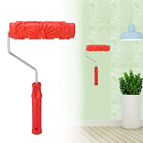 Geprägte Gummiwalze, 19cm Empaistic Texture Roller Wandmalerei Gummi geprägte Walze Dekorative Kunstwalze Wohnkultur Heimwerkerwerkzeuge