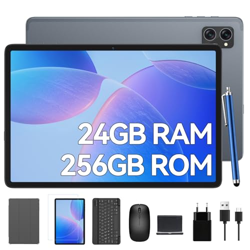 TABWEE T20 Tablette avec Clavier - 24 Go+ 256 Go(2To TF), Octo-Core, 10 Pouces, 5000 mAh, 8 MP+5 MP,...