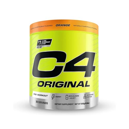 Cellucor C4 Original Pre Workout Powder Orange Vitamin C for Immune Support|ZERO SUGAR Preworkout Energy for Men & Women|150mg Caffeine + Beta Alanine + Creatine|30 Servings-Packaging May Vary