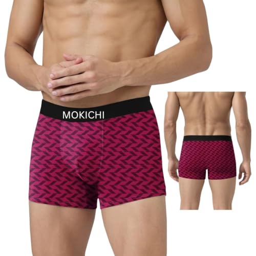 Image of Men's Microfiber Boxer Briefs Pack of 2 | Ultra Soft Stretch Trunks | Moisture-Wicking Breathable Innerwear | Printed Premium Underwear for Men | Comfortable Elastic Waistband