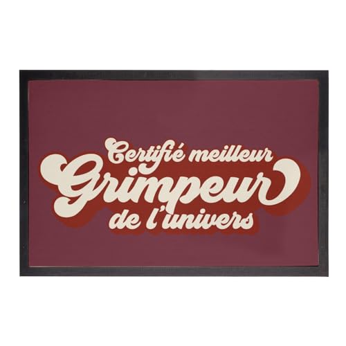 Paillasson escalade rouge extérieur pour essuyer les chaussures de randonnée